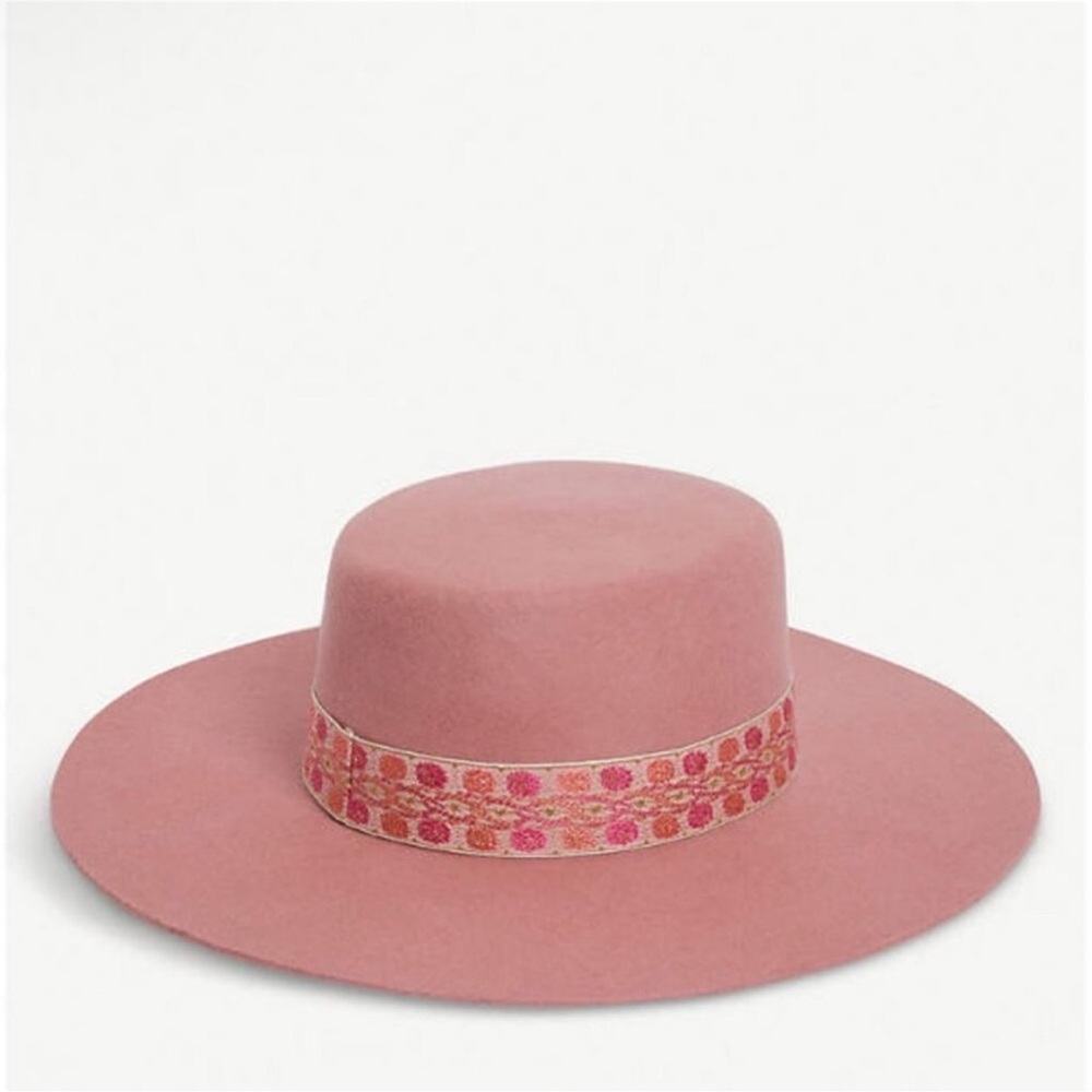 Lack Of Color Pink Wide-Brim Hat